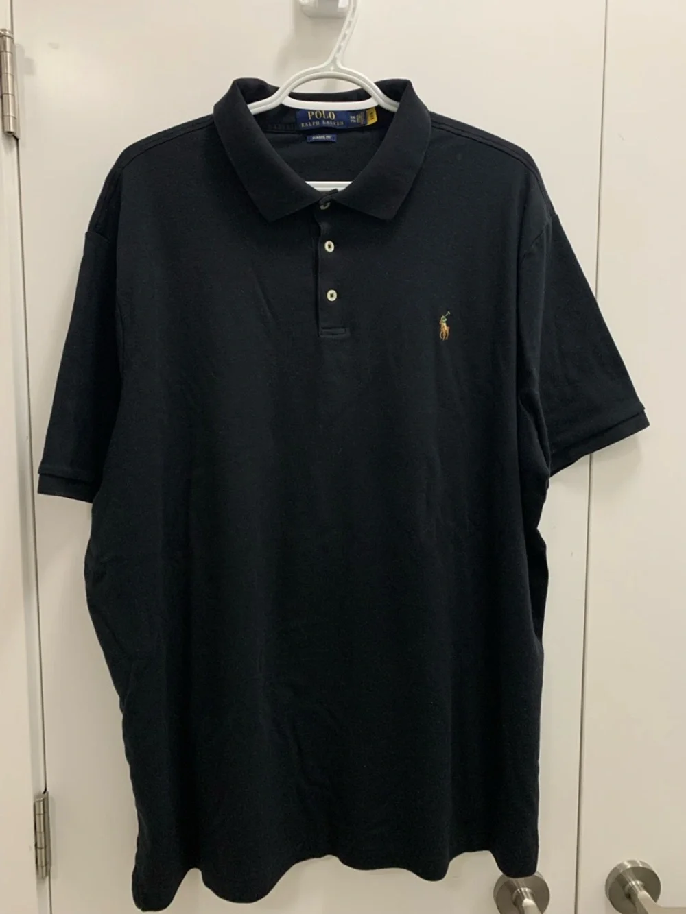 Polo Ralph Lauren Black Short-Sleeve soft Cotton Polo men's shirt  size XXL - Picture 2 of 13
